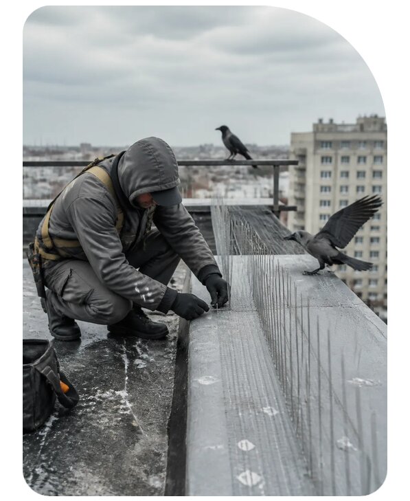 Защита от ворон под ключ в Магадане по цене от 5112 р. | Сенат-Мгд